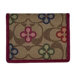 Vintage Coach Peyton Signature Clover Card Case - 4" x 3"